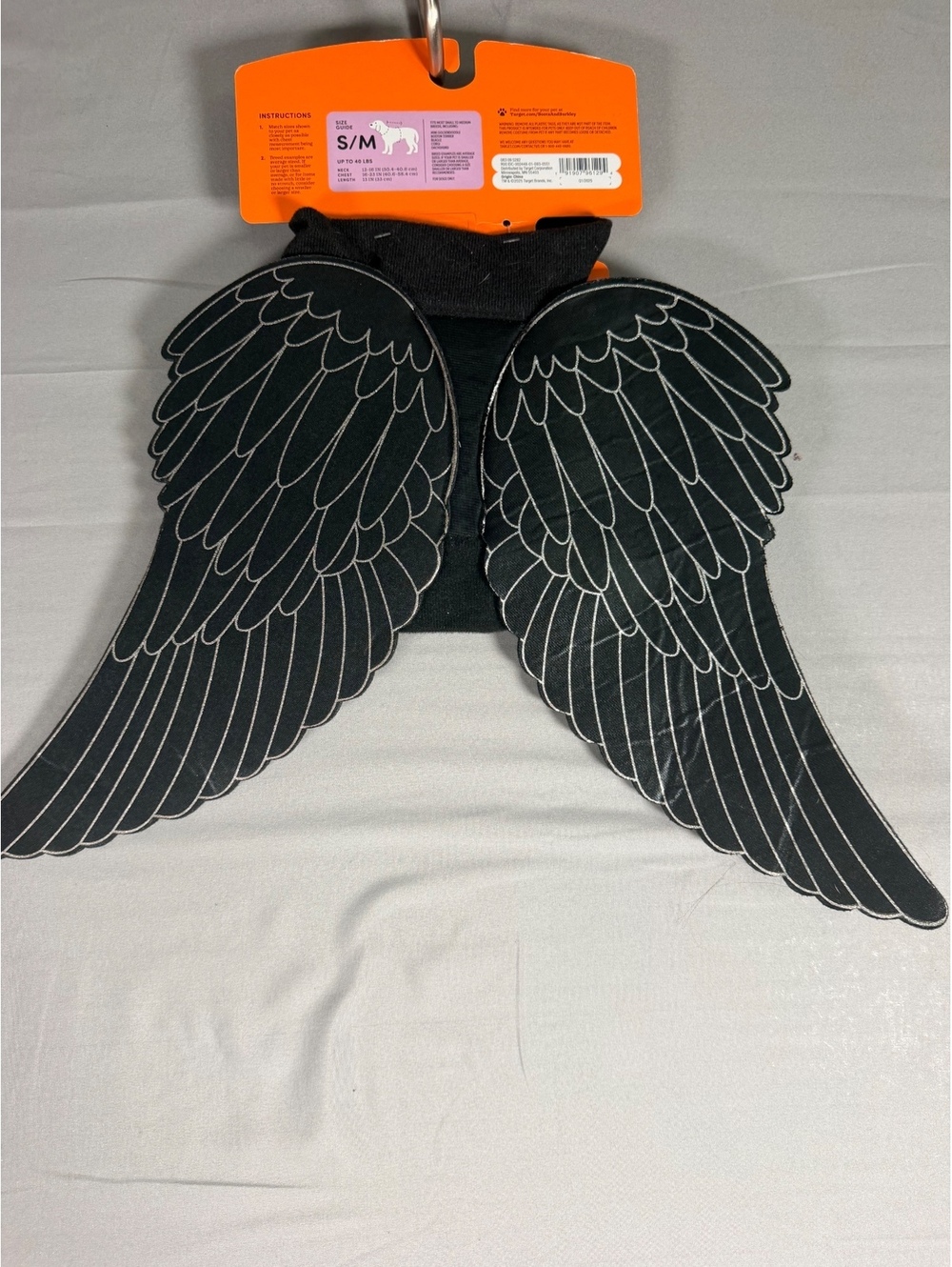 Boots & Barkley Pet Costume Wings S/M Black Angel Bat